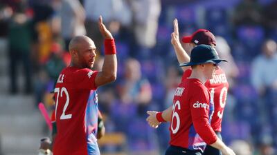 England's Tymal Mills took three wickets against Bangladesh on Wednesday. Reuters