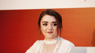Maisie Williams, who plays the revenge-seeking teenager Arya Stark in Game of Thrones, at the OSN launch in Dubai. Anna Nielsen for The National