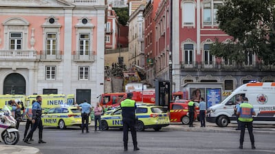 The funicular, popular with tourists, derailed and crashed on Wednesday. EPA
