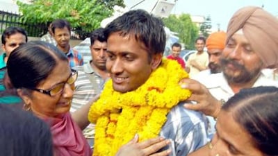 Satnam Singh, one of six Indian sailors who were part of a 22 member crew of the MV Suez who were freed last week after 10 months in captivity.
