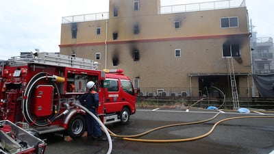 A fire engine at the scene. EPA