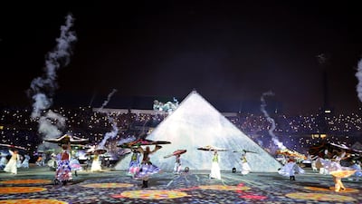 Dancers perform during the opening ceremony before the the opening match of the 2019 Africa Cup of Nations between Egypt and Zimbabwe at Cairo International Stadium in Cairo. EPA