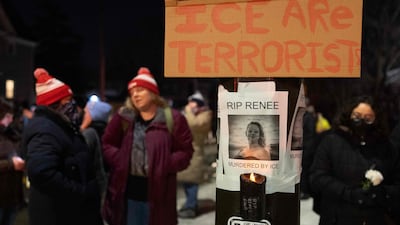 Mourners at the memorial. AFP