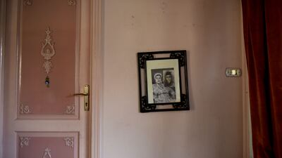 An old family photo in Ms Helmy's houseboat.