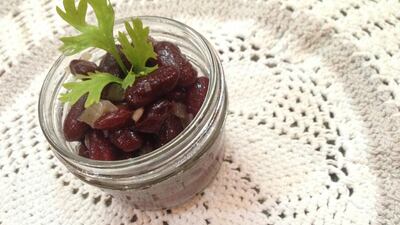 Kidney beans/onion dish (Photo by Sarah Khamis)