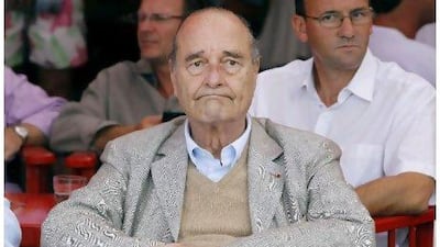Jacques Chirac appeared frail and unsteady on his feet during a visit to the French Riviera resort of St Tropez last month. Sebastien Nogier / AFP