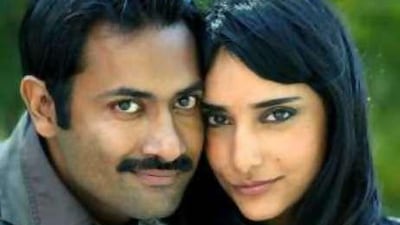 Samrat Chakrabarti and Rebecca Hazelwood at the DIFF for the new film Kissing Cousins .