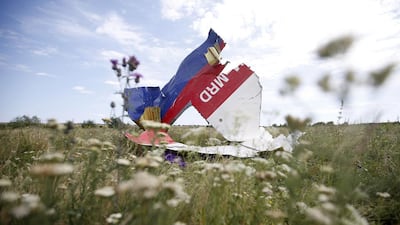 A part of the wreckage of Malaysia Airlines Flight MH17 in Doentsk region. Maxim Zmeyev / Reuters