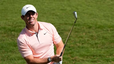 Rory McIlroy during the final round of the Abu Dhabi HSBC Championship at the Yas Links Golf Course. AP