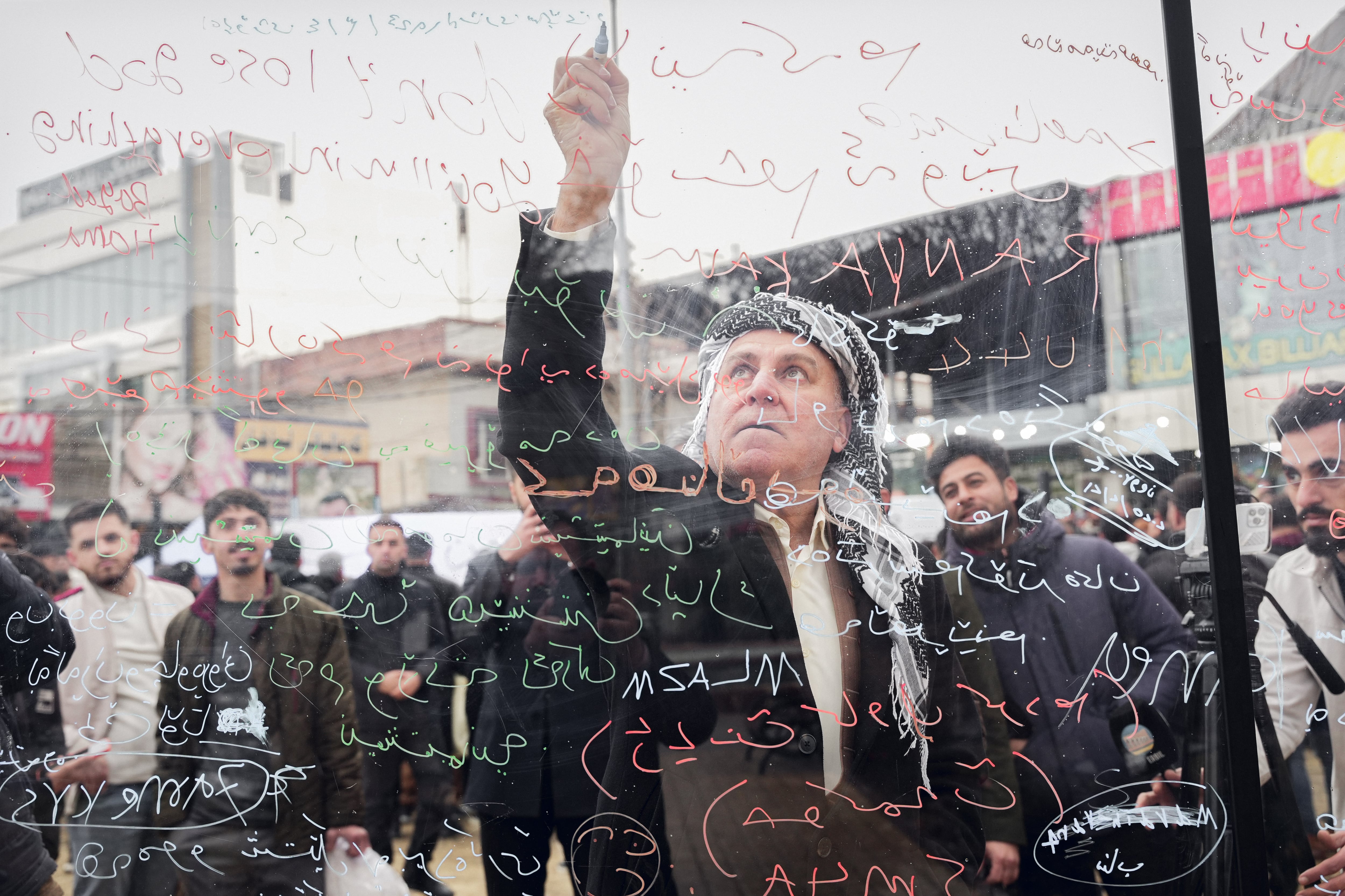 Visitors to the Being Lost exhibition could interact and leave messages for people who had crossed the border. Photo: Kurdistan Centre for Arts and Culture