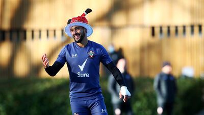 Theo Walcott enjoying his Christmas workout with Southampton. Getty