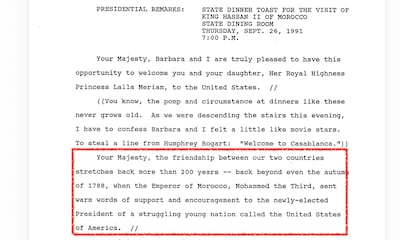 The long-standing US relationship with Morocco is often brought up during stately visits.