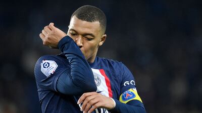 Paris Saint-Germain's Kylian Mbappe scored against Lens at the Parc des Princes. AFP