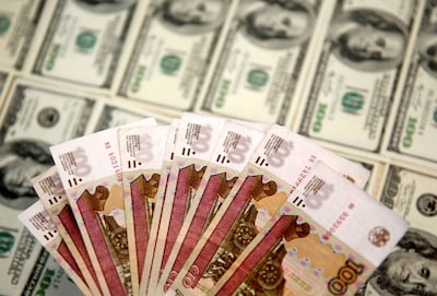 Russian rubles and US dollars. Andrey Kostin says countries are moving away from the American currency. Reuters