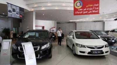 Emirati dealerships are placing substantial vehicle orders as they anticipate a surge in sales on the back of improving economic indicators. Amy Leang / The National