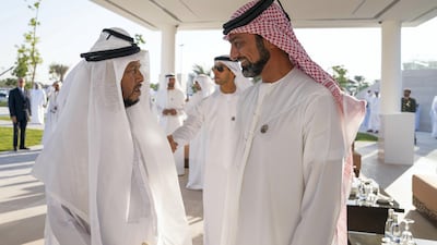 Sheikh Sultan bin Zayed and Sheikh Ammar bin Humaid Al Nuaimi, Crown Prince of Ajman. Mohamed Al Hammadi / Crown Prince Court - Abu Dhabi