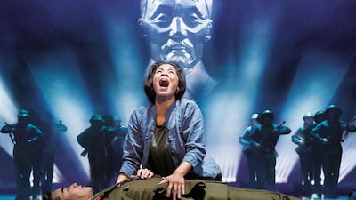 Eva Noblezada stars as Kim in the Broadway musical Miss Saigon. Courtesy Miss Saigon