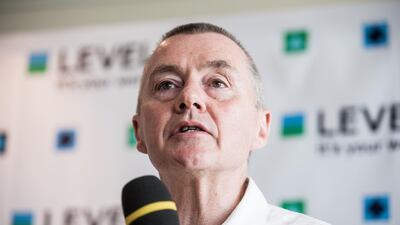 Willie Walsh, chief executive officer of International Consolidated Airlines Group SA (IAG). The British Airways parent's quarterly profit missed forecasts and reported a weaker than expected performance on trans-Atlantic travel compared to peers. Photographer: Akos Stiller/Bloomberg