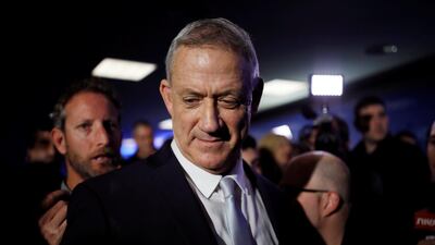 Benny Gantz, head of Resilience Party, is seen after a news conference, in Tel Aviv, Israel February 21, 2019. Reuters