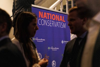National Conservatism conferences in Brussels and Jerusalem have been attended by right-wing European and Israeli politicians. AFP