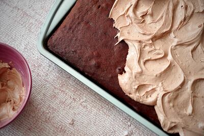 Brown butter chocolate cake with brown butter Nutella icing. Courtesy Nicole Barua