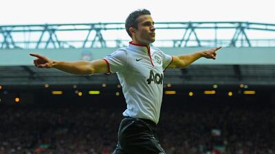 FORWARD: Whether it was a penalty or it wasn't it was, mentally, a tough kick to take, with the Hillsborough victims and families remembered before kick-off and the score level at one apiece, but the Dutchman kept his cool and converted. Robin Van Persie ???