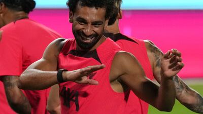 Soccer Football - Pre-Season Friendly - Liverpool Training - Rajamangala National Stadium, Bangkok, Thailand - July 11, 2022 Liverpool's Mohamed Salah during training REUTERS / Athit Perawongmetha