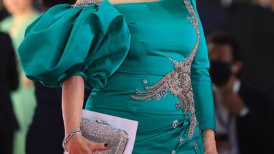 Egyptian actress Leble arrives at the closing ceremony of the 42nd Cairo International Film Festival (CIFF). EPA