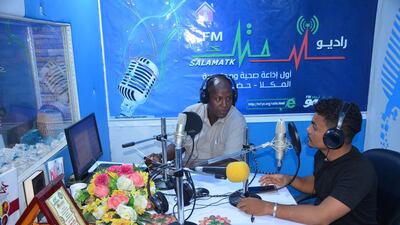 During epidemics or cyclones, officials turn to local radio stations to disseminate vital health information. Saeed Al Batati for The National.
