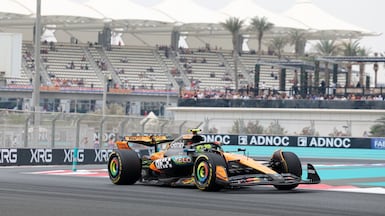 Mclaren driver Lando Norris takes part in practice. Abu Dhabi Grand Prix 2025. Yas Marina Circuit. Chris Whiteoak / The National