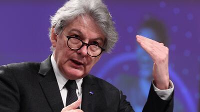 Thierry Breton says that the Chips Act investment will reduce the EU’s dependency on the US and Asia for semiconductors. AFP