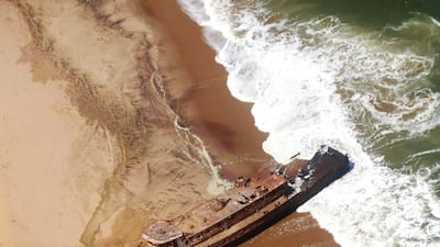 Shipwrecks dot Namibia's Skeleton Coast. Courtesy Sarah Siese