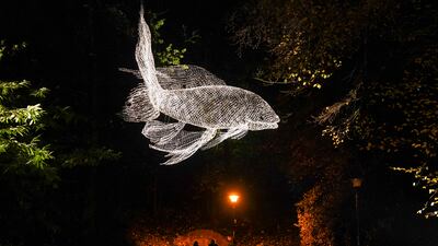 The River by Cedric Le Borgne forms part of the Lumiere light festival in Durham, England. Getty Images