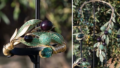 Olive-tree-inspired pieces in Dolce & Gabanna’s 2023 Alta Gioielleria collection. Photo: Dolce & Gabbana