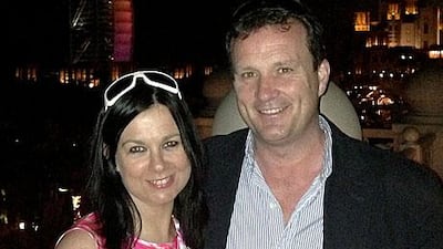Irish paramedic Adrian McCarthy, who helped subdue a drunk on a plane, and wife Clodagh, during their recent holiday in Dubai. Courtesy-Clodagh McCarthy