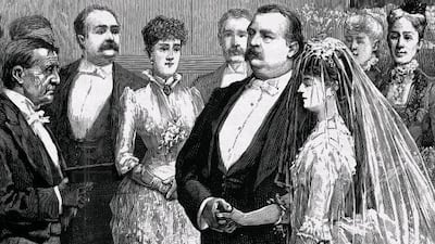 Illustration of president Grover Cleveland's wedding to Frances Folsom, on June 2, 1886, in the Executive Mansion (White House), Washington DC. Photo: Wikimedia Commons