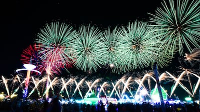 A 40-minute firework display lights up the sky