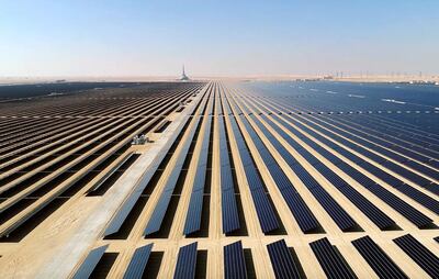 The Mohammed bin Rashid Al Maktoum Solar Park, about 50 kilometres south of Dubai. AP