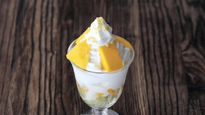 Mango and sticky rice ice cream at Sticky Rice. Chris Whiteoak / The National