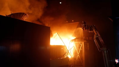 A rooftop restaurant was gutted in the fire at a building in the Kamala Mills compound in Mumbai, India on December 29, 2017. Reuters