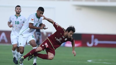 Jorge Valdivia's Al Wahda debut was marred by a "joke" gesture he made which has resulted in a two game ban. Mostafa Reda / Al Ittihad