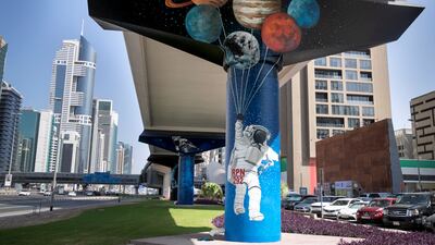 The Dubai Metro Murals Project in 2018 Reem Mohammed / The National
