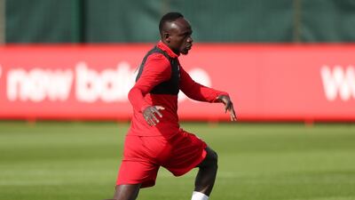 Liverpool's Sadio Mane stretches. Reuters