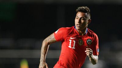 Chile's Eduardo Vargas in action. AFP