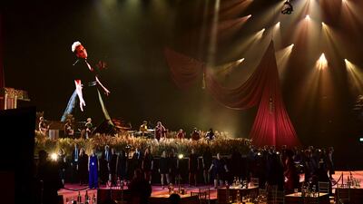 The Lewisham and Greenwich NHS Choir perform with P!nk and Rag'n'Bone Man during the Brit Awards 2021. AP