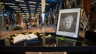 A book of condolence and a portrait of Petr Kellner are on display at the PPF Group company's headquarter in Prague, Czech Republic. The country's richest man, billionaire and majority shareholder of PPF Group, Petr Kellner, was killed in a helicopter crash in Alaska on 27 March, leaving five dead and one person injured. EPA
