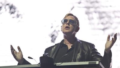 Depeche Mode headlines on the last evening of the Etihad Airways Abu Dhabi Grand Prix held on Yas Island Circuit. Antonie Robertson/The National