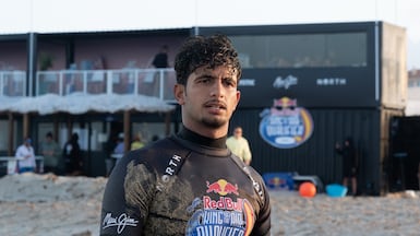 Hamza Ismail at the Red Bull King Of The Air Tarifa Qualifier. Photo: Jason Broderick