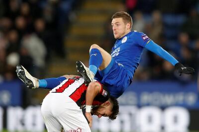 Jamie Vardy, top, will be key to Leicester City's hopes against Bournemouth. Carl Recine / Action Images via Reuters