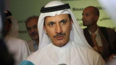 Sultan Bin Saeed Al Mansoori, the Minister of Economy, at a press conference in Dubai for the Economic Report for 2009.